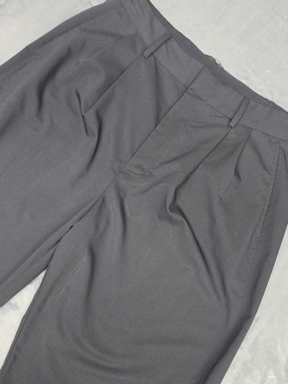 Free People Black Cropped Wide-Leg Trousers with Pleats 14